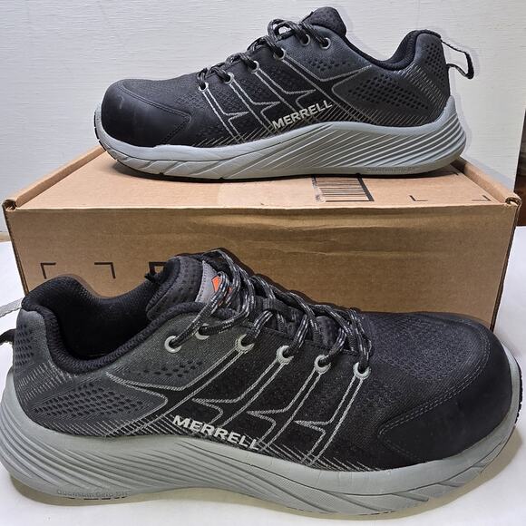 Men's Moab Flight Carbon Fiber Work Shoe Size 8.5M Composite Toe *Rep Box* - Picture 1 of 6